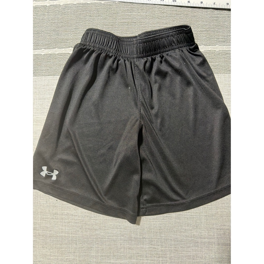 Under Armour‎ Kids Black Athletic Shorts Elastic Waist Logo Performance Shorts